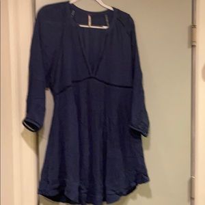 Free People Navy Dress with small cut outs